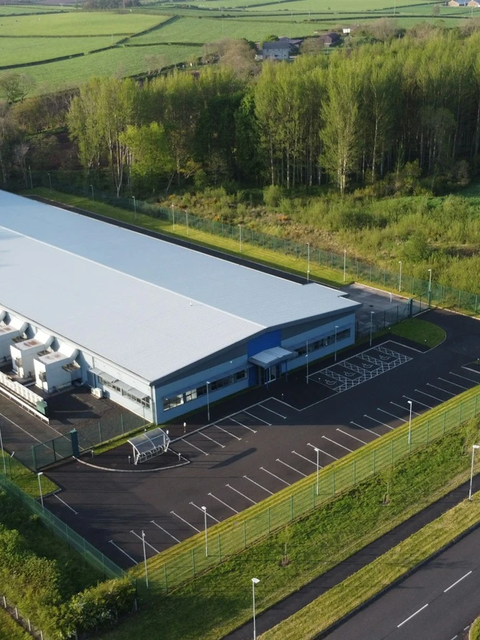 A large industrial complex seen from above