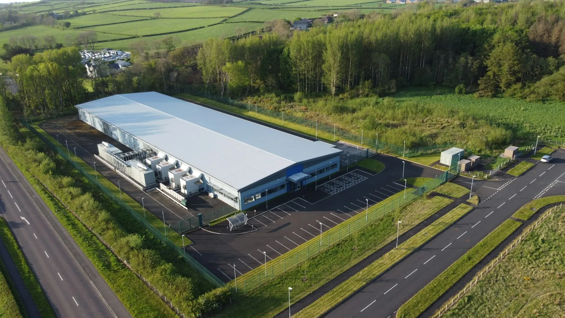 A large industrial complex seen from above