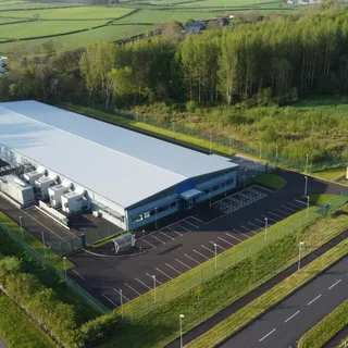 A large industrial complex seen from above